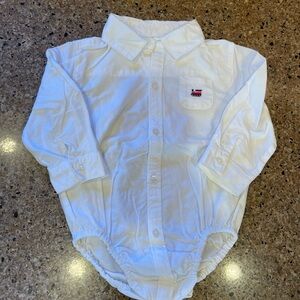 Janie and Jack White Infant Collared Button Shirt